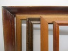 Lot Of 5 Vintage Solid Wood Brown Pic Frames  4  16 X 20   1   15 1 4 X 19 1 4  