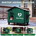 Extra Large Heated Outdoor Cat House Weatherproof With Heating Pad Insulated