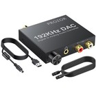 192khz Digital To Analog Audio Converter Optical To Rca Adapter  Volume Adjustab