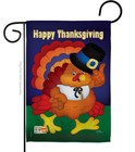 Happy Thanksgiving Turkey Garden Flag Fall Decorative Gift Yard House Banner