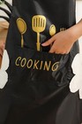 Kitchen Apron With Hand Wipe Waterproof Aprons With Pockets Cooking Baking
