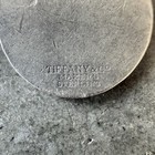 Vintage Tiffany   Co  Sterling Silver Round Monogram Disc Charm Pendant