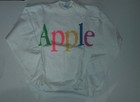 New 1990s Apple Computer Rainbow Logo Crewneck Sweater Sz Lg  Vintage Hanes