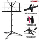 5 Core Music Stand Adjustable Book Stands Foldable Portable Sheet Holder