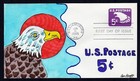 Two 1965 Ben Kraft Hand Drawn   Painted Bald Eagles First Day Covers Fdcs