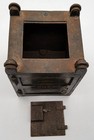 Antique 1880 s Cast Iron National Bank Still Coin Safe Bank Missing Key
