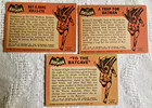 Vintage 1966 Topps Batman Black Bat Card Lot Of 3 - Cards  32  37  39