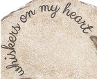Evergreen Whiskers On My Heart  Garden Stone