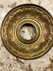 Antique Vintage Pressed Brass Socket Threaded Bobeche Chandelier Lamp Light Part