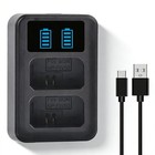 Np-fw50 Battery Charger Dual Dock Cradle Display Fast Charging For Sony A7s Rx10