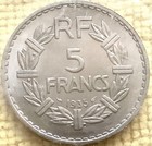 1935 France 5 Francs Coin Km 888