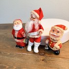 1950s Vintage Lot Of 3 Christmas Santa Toy Figurine Decor Made In Japan