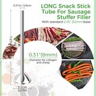 Wutfly 10mm Stainless Steel Sausage Stuffing Tubes And 10mm  Silver 