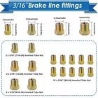 Brake Line Tubing Kit Flexible Double Galvanized Steel 25 Ft 3 16 16 Fitting Usa