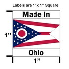  made In Ohio  Labels -roll Of 250 1 x1  State Flag Label Stickers For Marketing