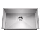 Modern Stainless Steel Single Bowl 16g Undermount Kitchen Sink With Drain   Rack
