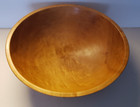 Lg Vintage Or Antique Hand Turned Maple Wooden Dough Bowl  Excellent Condition