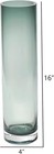 16  H Gray Glass Vase - Large  Heavy  Luxury For Home Decoration