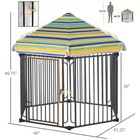 3 5x4 Ft Heavy Duty Outdoor Dog Playpen Pet Cage Kennel Exercise Fence With Roof