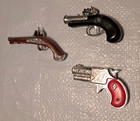 Rare Lot Of 3 Vintage Mini Cap Guns Hubley Derringer 1761   Zee Flintlock