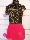 Restaurant Bistro Waiter 3 Pocket Black Hot Pink Waist Apron Server Aprons