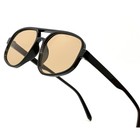 Fashion Men s Aviator Sunglasses Black Frame Brown Tinted Lenses Style Gafas New