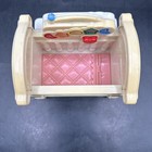 Fisher Price Loving Family Dollhouse Musical Baby Crib Pink Lights Works 1999