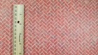Miniature Red Brick Embossed Paper Herringbone Pattern 1 12 Scale Dollhouses