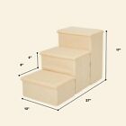 Portable Dog Stairs Pet 3 Steps For Bed Sofa Cats Ladder Ramp Removable Cover
