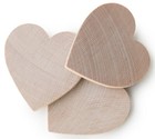 Heart  6 Large Wooden Hardwood 3  X 3  X 1 4  Thick Straight Edge Cut Out Hearts