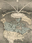 1893 Map Of A Square And Stationary Earth - Vintage Flat Earth Map  - 16x24
