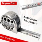2 Pcs 25ft Stainless Steel Anti-corrosion Retractable Metric Ruler  Anti-fall   