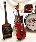 Miniature Drum   Guitar Set -  Van Halen - With Larger 6  Guitars - Collectibles