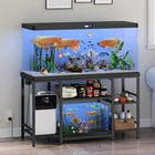 55-75 Gallon Fish Tank Stand With Power Outlet  3-tier Metal Frame Aquarium