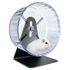 Super Silent Hamster Exercise Wheel - Adjustable Stand - 6 Inch Transparent