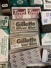 Huge 7000  De Safety Razor Blade Lot Polsilver Gillette Silver Blue Vintage Nos