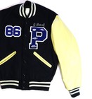 1980 s Vintage High School Letterman Jacket P Patch Delong Sportswear Label