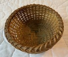 Vintage Round Woven Basket  Small  Brown