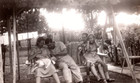 Vintage Photo Old Antique Outdoor Picture Family Women Girls Man Baby Swing