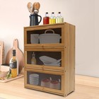 3 Tier Countertop Storage Cabinet Reversible Door Spice Rack 20 5x9 8x27 6in