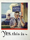1928 Federal Fisk Tire Co Auto Antique Advertising Ink Blotter