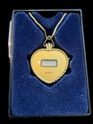Ronte Gold Tone Heart Necklace With Quartz Digital Watch On Chain Not Working J1