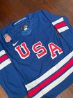 Blank No Name  Team Usa  Hockey Jersey Blue  2026 Milan Olympic Men s Size