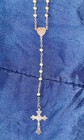 Vintage Antique Sterling Silver Rosary Necklace
