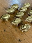 Vtg Bombay Company Solid Brass Clamshell Seashell Place Card Holders Set Of 19