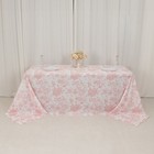 90  X 132  Pink French Toile Pattern Polyester Rectangular Tablecloth