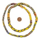 Thin Antique Venetian Millefiori African Trade Beads  20717 8mm Ghana Multicolor