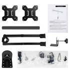 Double Dual Display Computer Monitor Arm Mount Desk Stand 13-27  Screen Led Lcd
