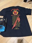 Metallica Life Burns Faster Black Graphic Sphere Las Vegas Tour T-shirt Size L