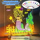 Led Note Board Light Up Acrylic Message Board Led Drawing Board Illuminated Kids